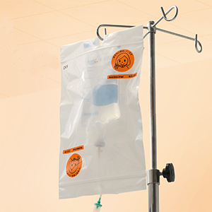抗がん剤専用ジッパー付きプラスチックバッグ　ケモカバー